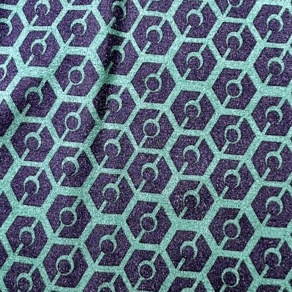 Boden Retro Shift Dress Blue Green Geometric Print Long Sleeve Size 16/18L Mod - Picture 7 of 13